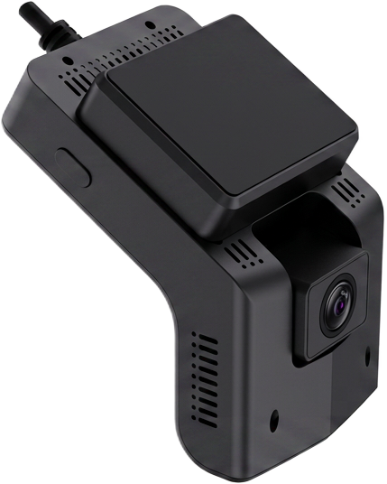 Câmera veicular DVR2 com dupla lente e cabo de alimentação